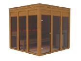 Eco modulinė Sauna 2.4x2.4m karkasinė pirtis - nuotraukos Nr. 4