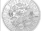 Austrija 3 eurai Švytintis Jūrų Gyvenimas, Unc - nuotraukos Nr. 6