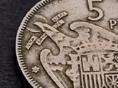 Ispanijos Karalystės 5 pesetos 1957 m. - nuotraukos Nr. 6