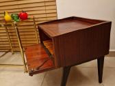 Vintažinė mid century raudonmedžio spintukė - nuotraukos Nr. 14