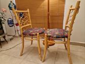 Vintažinės mid century natūralaus ratango kėdės - nuotraukos Nr. 4