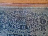 1922 m.penkių centų banknotas