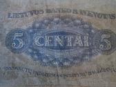 1922 m.penkių centų banknotas - nuotraukos Nr. 2