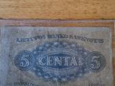 1922 m.penkių centų banknotas - nuotraukos Nr. 3