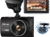 Registratorius dash cam su ekranu 2 kameros