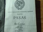 Sovietinis pasas Kaišiadorių r. Kibičių k.