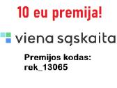 Viena sąskaita nuolaidos kodas, premija!