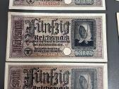 Germany 50, 20 reichsmark 1940-1945 banknotai Unc