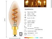 Lemputes 3 watt LED 2200k - nuotraukos Nr. 3