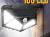 100 LED saulės lempa su judesio jutikliu