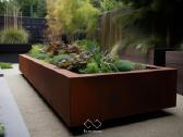 Rūdinto metalo corten vazonas - nuotraukos Nr. 12