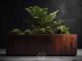 Rūdinto metalo corten vazonas - nuotraukos Nr. 2