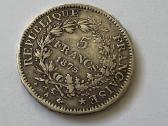 5 frankai 1875 Prancuzija sidabras