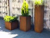 Corten plieno vazonai