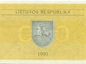 Lithuania 0.1 talonas 1991. (Serija Af) Unc. P-29b - nuotraukos Nr. 2