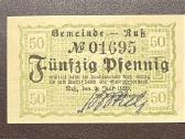 1920 m. Rusnės 50 pf banknotas / notgeld