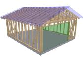 42m2 Garažas 1492 Eur + PVM. Supjautas Karkasas