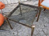 Vintažinis mid century žalvarinis kavos staliukas