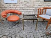 Vintažinis mid century žalvarinis kavos staliukas - nuotraukos Nr. 7