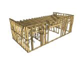 53m2 namas – 2280 Eur + PVM. Supjautas Karkasas