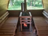 Apvali Lauko pirtis-sauna iš termomedienos 2,4m - nuotraukos Nr. 7