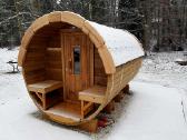Apvali Lauko pirtis-sauna iš termo medienos 2,4m - nuotraukos Nr. 9