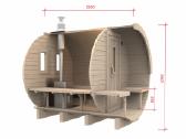 Apvali Lauko pirtis-sauna iš termo medienos 2,4m - nuotraukos Nr. 15