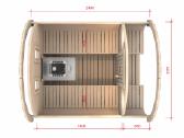 Apvali Lauko pirtis-sauna iš termo medienos 2,4m - nuotraukos Nr. 16
