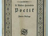 R. Müller-freienfels Poetik 1921