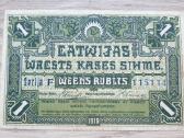 1919 metų 1, 3 ir 5 rubliai Latvija
