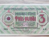 1919 metų 1, 3 ir 5 rubliai Latvija - nuotraukos Nr. 3