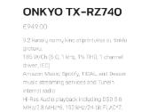 Onkyo Tx-rz740 stiprintuvas su tinklo grotuvu - nuotraukos Nr. 3