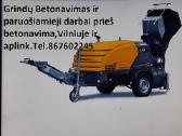 Grindu betonavimas,senų grindų ardymas