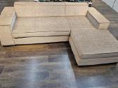 Kampinė sofa su miegama dalimi bei dėže patalynei. - nuotraukos Nr. 3