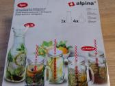 Alpina grafinas (1l) su 4 gėrimo puodeliais,420 ml
