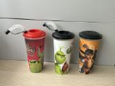 Plastikinės gertuvės su filmukų herojais.