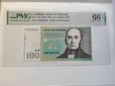 Unc 100 litų pmg66 2000 metų