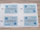 1992 metų maisto talonai Vasaris Retas