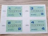 1992 metų maisto talonai Birželis