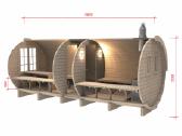 Apvali sauna 6m lauko mobili pirtis - nuotraukos Nr. 7