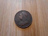 1 farthing fartingas 1896 - Anglija