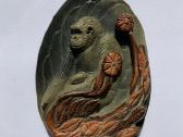 Jaspio pakabukas, Bezdžionė, akmuo, mineralas
