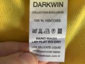 Geltona su juodomis gėlėmis Darkwin suknelė - nuotraukos Nr. 9