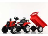 Elektrinis Traktorius Žalias Su Priekaba Truck III