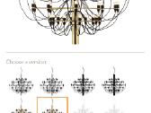Flos chandelier sietynai 2097/50 - Brass - nuotraukos Nr. 2