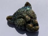Labradorito leopardo skulptūra, akmuo, mineralas.