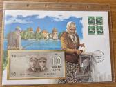 10 Litų 1991 m. Aa serijos Unc stovio Voke