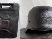 Originalūs Vokiški šalmas ir 1943m metalinis bakas
