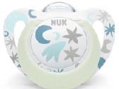 Nuk silikoninis čiulptukas, Star Night 0-6m