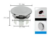 Kriaukles perpildymo dangtis sidabrinis 22mm